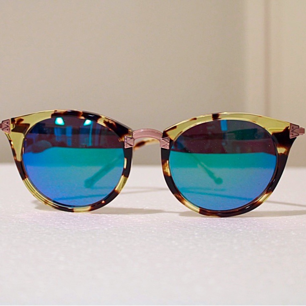 Wildfox Tortoise Shell Sunglasses with Blue Lenses